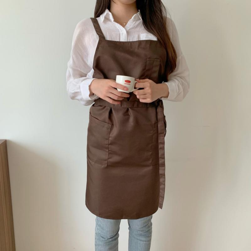 Simple Life Waterproof Cafe Kitchen One-Piece Apron black
