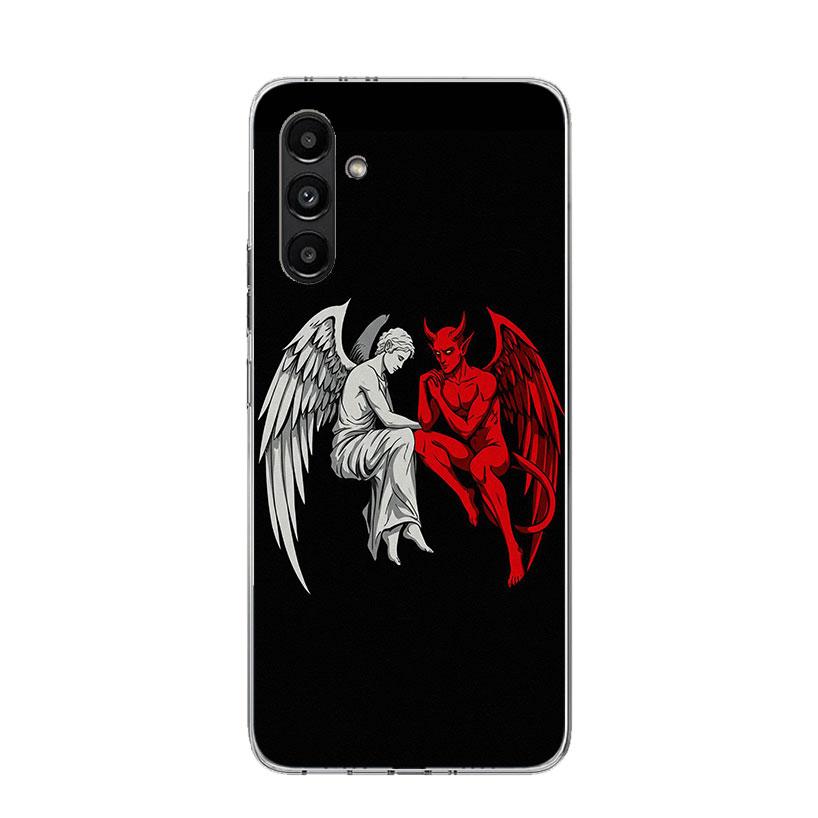 Angel Wings Devil Bad Phone Case For Samsung Galaxy A17 A16 A14 A15 A13 A57 A56 A54 A55 A53 A37 A36 A34 A35 A33 A26 A24 A25 A23