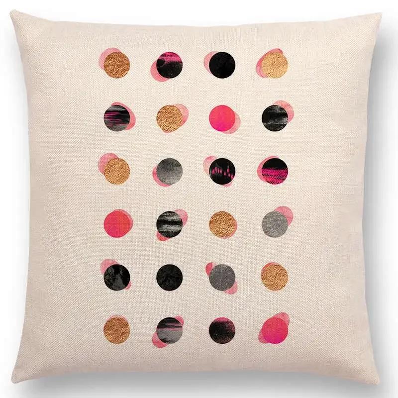 New Abstract Colourful Geometric Pattern Sweet Watercolor Dream Square Round Triangles Gorgeous Cushion Cover Throw Pillow Case