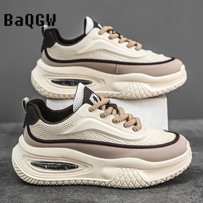 Fashion Chunky Sneakers Mens Designer Board Shoes Fashion Casual Microfiber Leather Fabric Breathable Increased Internal Platform Shoes