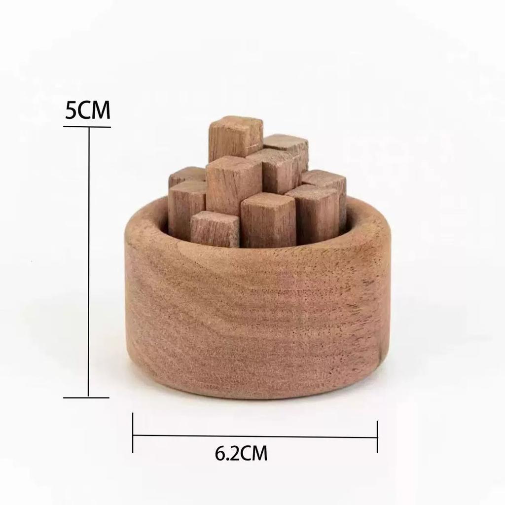 Xiao Chai Dui Wooden Oil Diffuser Flameless Aromatherapy Decor for Home Bedroom - Wood