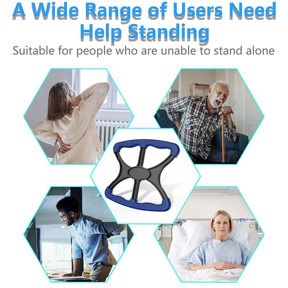 Standing Aid-Handicap Bar with No-Slip Grip Handles, Portable Lift Aid To Transfer Elderly, Senior, Bariatric, Patient Disabled Assists Caregiver