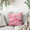 Federa Decorativa Stampata con Design di Fenicotteri Rosa e Foglie Tropicali per la Decorazione Quotidiana della Casa