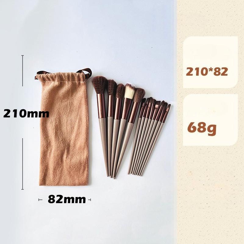 Set da 13 Pezzi di Pennelli Morbidi per Cipria Libera ad Alta Lucentezza Set di Pennelli per Ombretto Trucco Strumenti di Bellezza