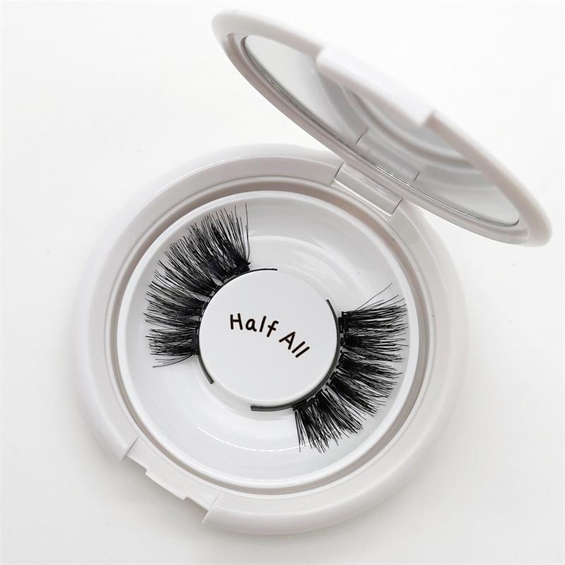New No Glue No Eyeliner Handmade Synthetic Hair Cruelty-Free Reusable Half False Eyelashes Soft Band Quantum Magnetic