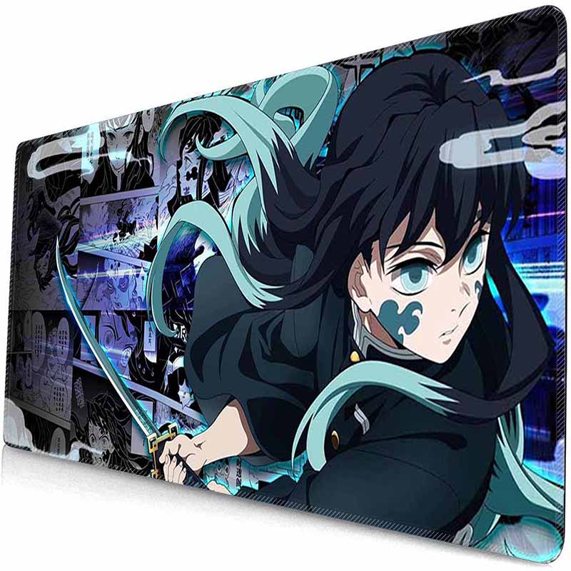 

Gamer Large Mouse Pad D_Demon Slayer Rubber Mouse Mat Anime Girls Gaming Mousepad Game HD Print Keyboard Pad Non-Slip Desk Mat 300x600x2mm