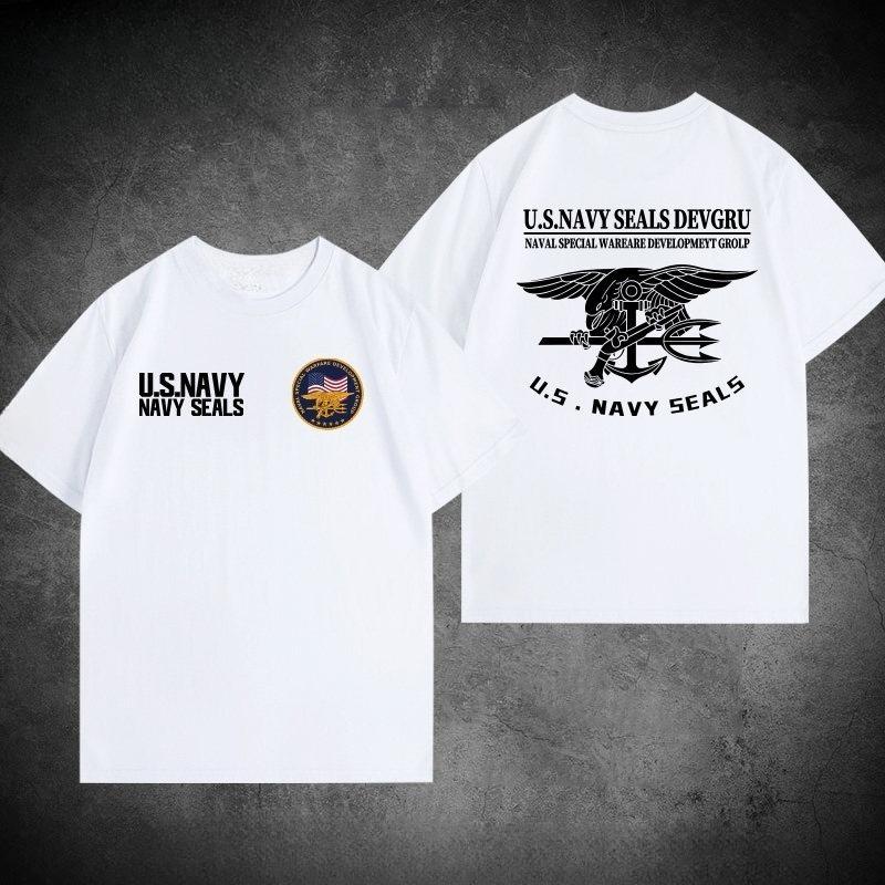 American Navy Seals Themed Tshirt for Military Enthusiasts Style Highquality Unisexs Clothing Women Summer T Shirt