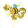 6Pcs Bee Daisy 40Inch Number Foil Balloon Set 1-9 Years Old Birthday Anniversary Graduation Baby Shower Party Decoration