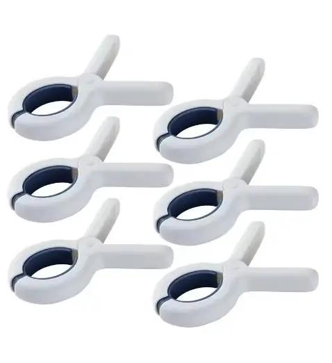 6Pcs Clips Towel Beach Clothes Clamps Chair Clip Hanging Plastic Chairs Large Laundry Drying Pegs Quilt Clothespins Pool Holder