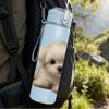 1PC Cute Fluffy White Puppy 750ml Color Plastic Sports Water Bottle Leakproof Flip Straw Lid Suitable for Sports Office Home Use