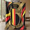 Couverture Flottante Imprimée Football Belgique Douce pour la Peau Chaude Décorative pour Canapé Lit Intérieur Usage Quotidien