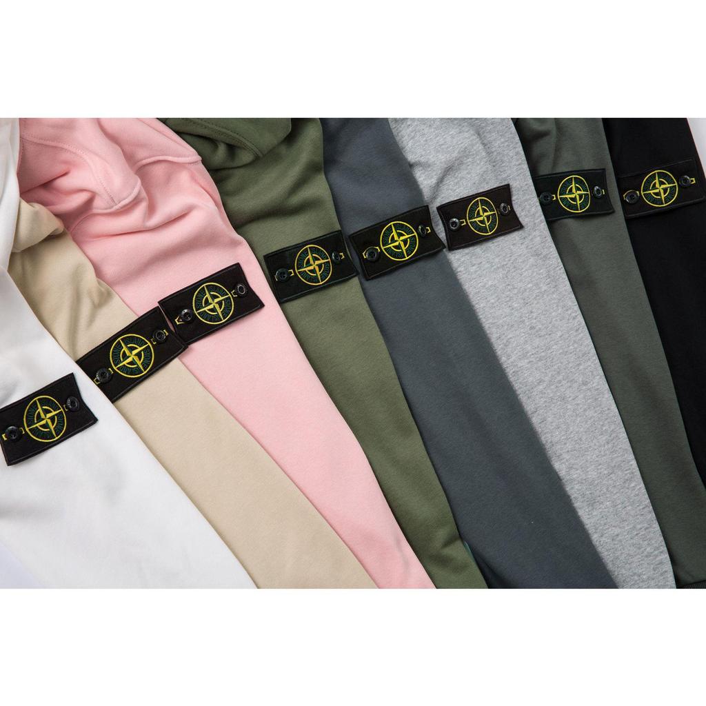 CrossSTONE Gesticktes Kompass Kapuzen-Reißverschluss-Sweatshirt - Lässiger Lockerer Cardigan