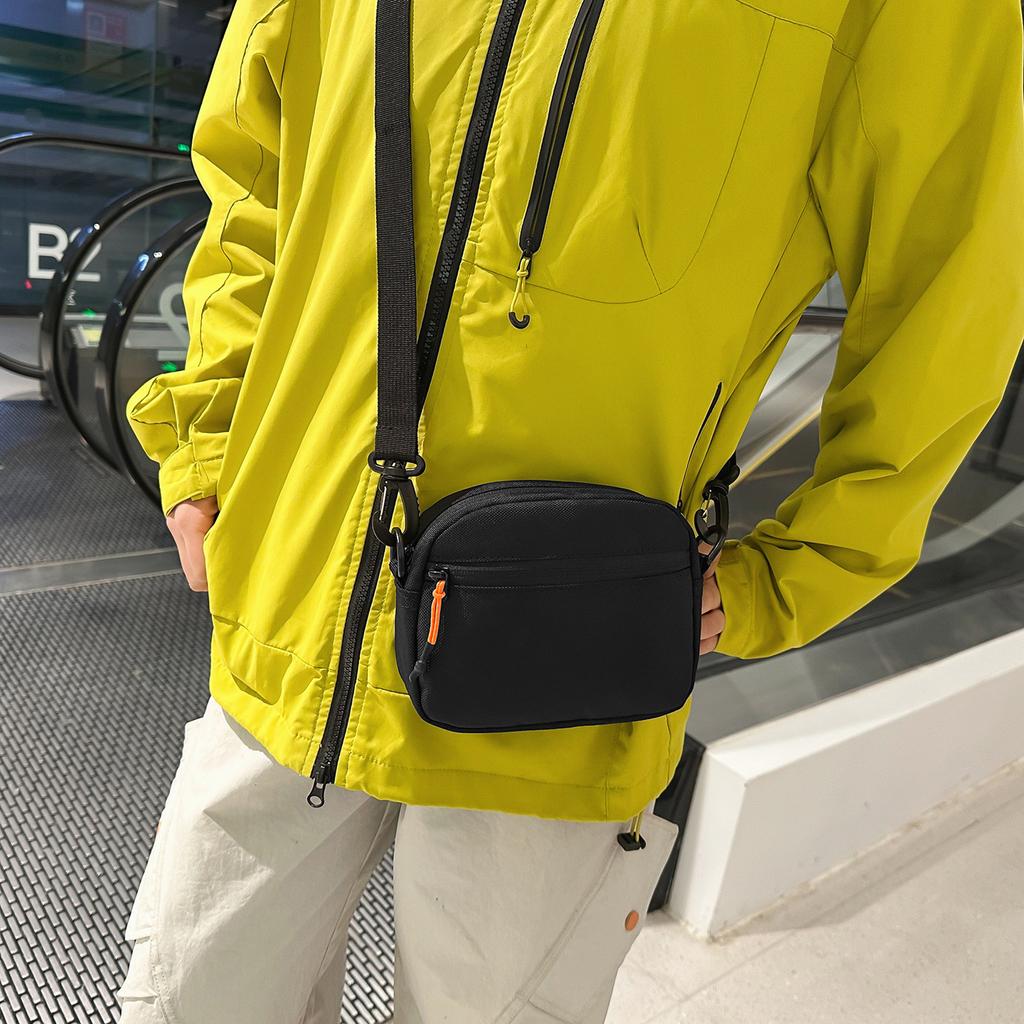 Crossbody Bag Men's Black Casual Mobile Phone Bag Shoulder Bag Women's Simple Small Satchel Trendy Brand Men's Backpack