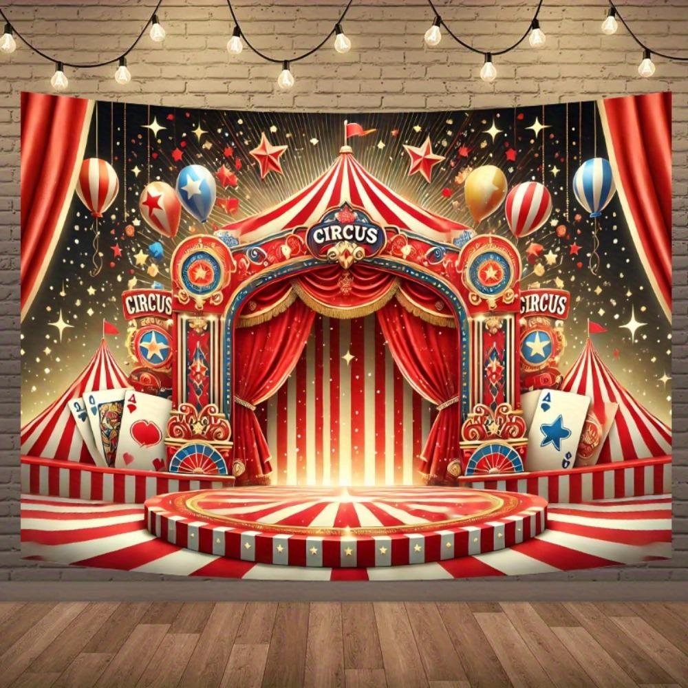 1 Piece. A Vibrant Circus Stage, Suitable for Wedding Entrances and Room Decorations. It Is Easy To Set Up.,fcl