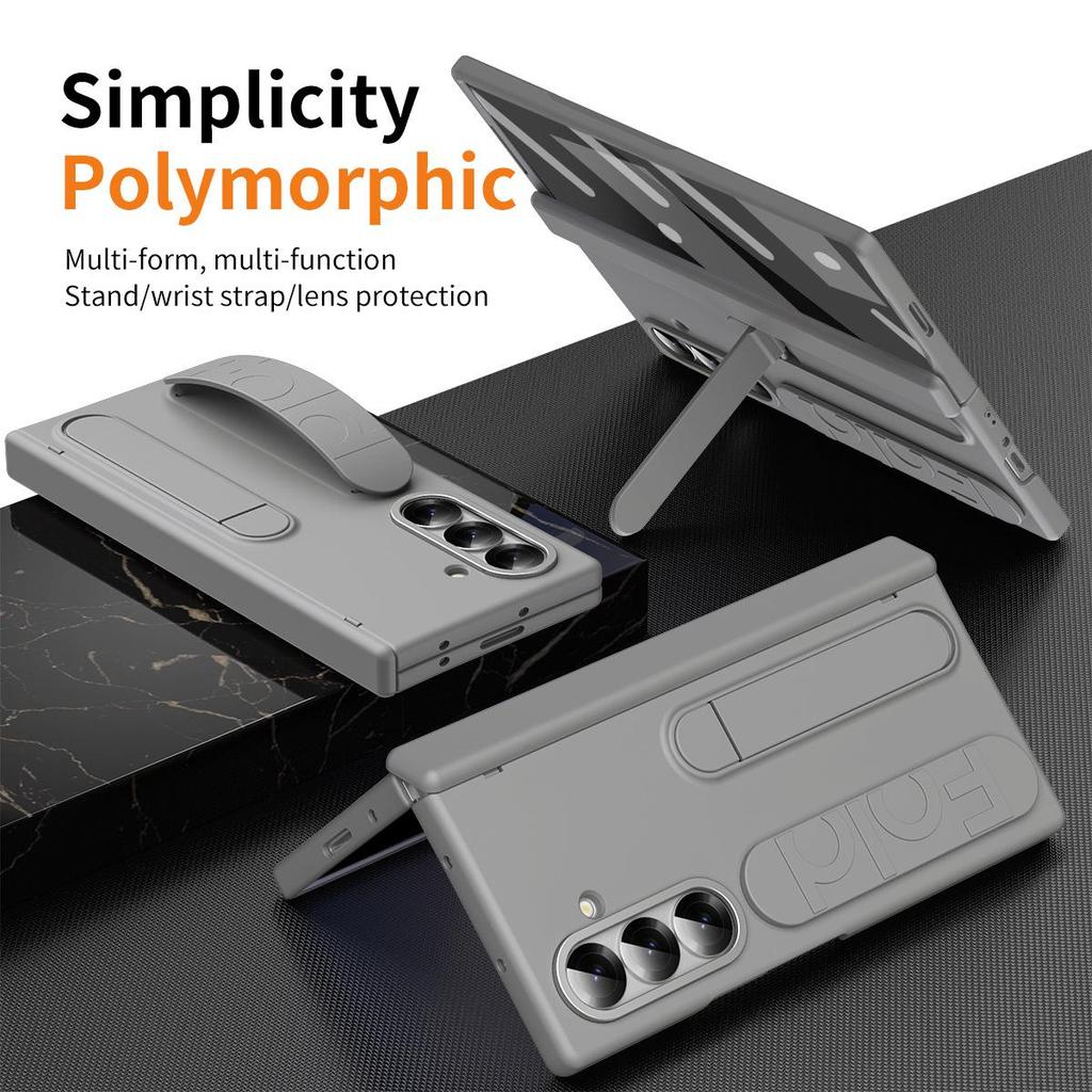Samsung Z Fold7 Phone Case with Wristband, Pen Slot, Hinge Cover, and Screen Protection