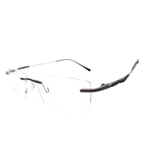 

RSINC Rimless Dark Silver-Black Eyeglass Metal Frame for MEN and WOMEN C-003 50-18-138 c3 IB-10 PM-06MB-V6YP
