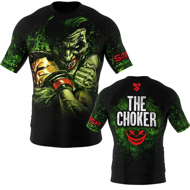 Nouveau Homme Manches Courtes Sport Chemise Homme Séchage Rapide MMA T-shirts Collants de Compression Homme Impressions 3D T-shirts Tops Salles de Sport Musculation Rashguard