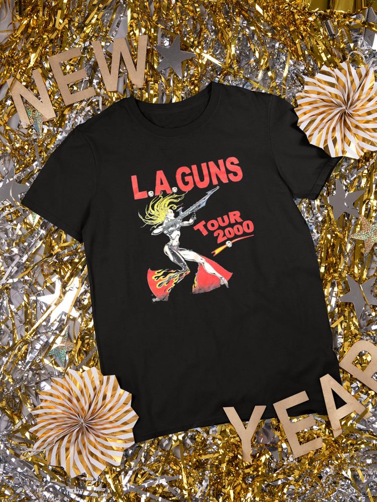LA Guns Band Tour 2000 Tour Cotton Black Men S-234XL T-Shirt EN751 Unisex T-Shirt XL