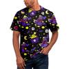 Halloween All Over Print T Shirt , Cute Pumpkin Graphic Tee for Women Men