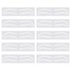 10Pcs Customizable Eyebrow Guide Stickers White Waterproof Adhesive Templates For Flawlessly Brow Shaping
