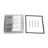 5 Inch Dryer Vent Cover 304 Stainless Steel Square Louvered Vent Cover with Screen for Bathroom Office Home