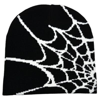Bonnets Toiles d'Araignée Chapeau Tricoté Jacquard Gothique Laine Acrylique Femmes Hiver Chaud Bonnets de Ski Skullies Élastique Casquette de Sport