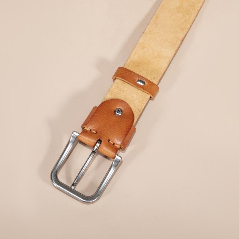 First Layer Tree Paste Skin Men's Belt Scalper Leather Belt Classic Men's Versatile Pin Buckle Belt