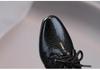 Boys' British Style Leather Lace-up Shoes - Spring/Autumn 2023, Black Performance for Students