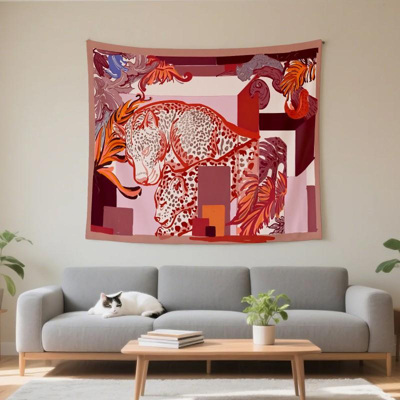 Boho Chic Wall Tapestry With Moon Phase Floral Starry Sky Design Bedroom Yoga Studio Decor