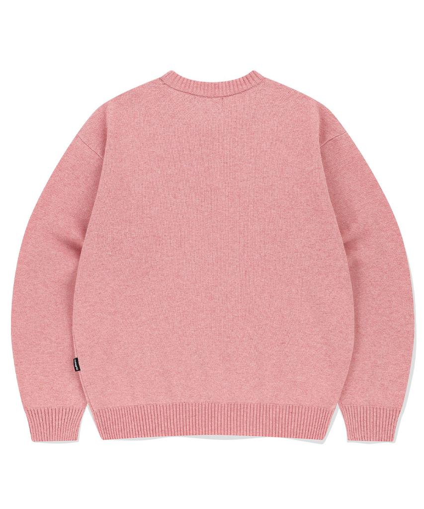 MAHAGRID Basic Logo Knit Sweater Pink(Mg2Efmk620A)