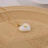 Cross-border Trendy Heart-shaped Golden Jade Necklace - European and American Light Luxury Style