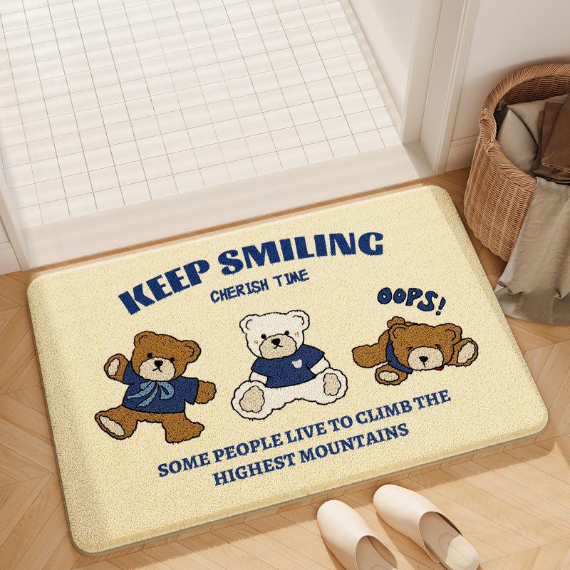 Bathroom Floor Mat Bathroom Anti Slip Quick Drying Foot Mat Entrance Carpet
