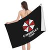 Umbrella Corporation Print Bath Towel Microfiber Super Absorbent Bath Towel for Travel Swimming Sports Beach Towels