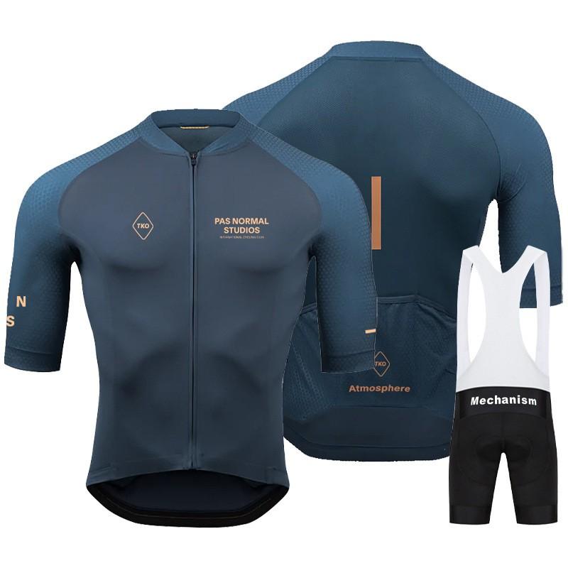 Mens Cycling Jersey Set Short Sleeve Breathable Mountain Bike Apparel Quick-Dry Performance Wear