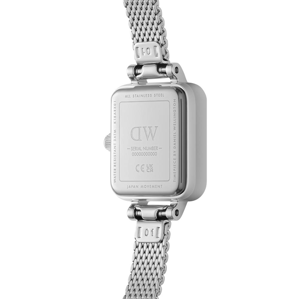 Danielwellingteon Quadro Mini Sterling Silver Milanese Mesh Women'S Watch