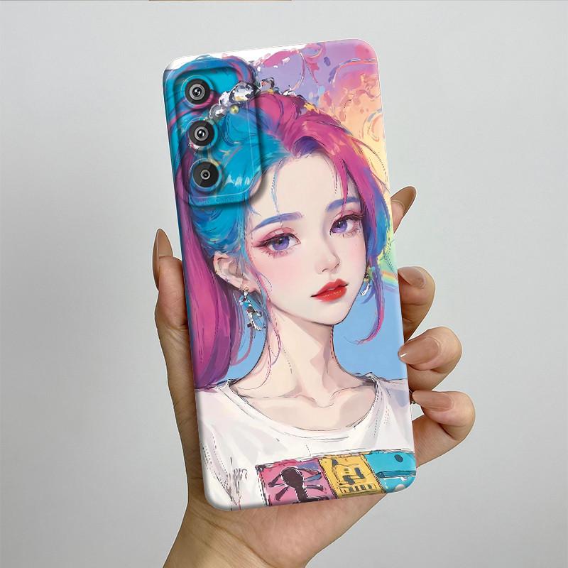 Phone Case for Samsung Galaxy M15 5G F15 5G Fashion Painted Half-wrapped Case Soft Silicon Cases E156 M156 Protection Back Cover