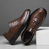 Fashion Genuine Leather Mens Casual Shoes New Trendy Minimalist Male Oxford Shoes Lace Up Formal Business Footwear Leisure Walk Sneakers