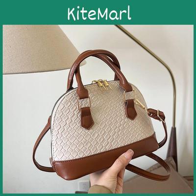 Shell Shape Pu Leather Shoulder Bag With Zipper Closure For Daily Use