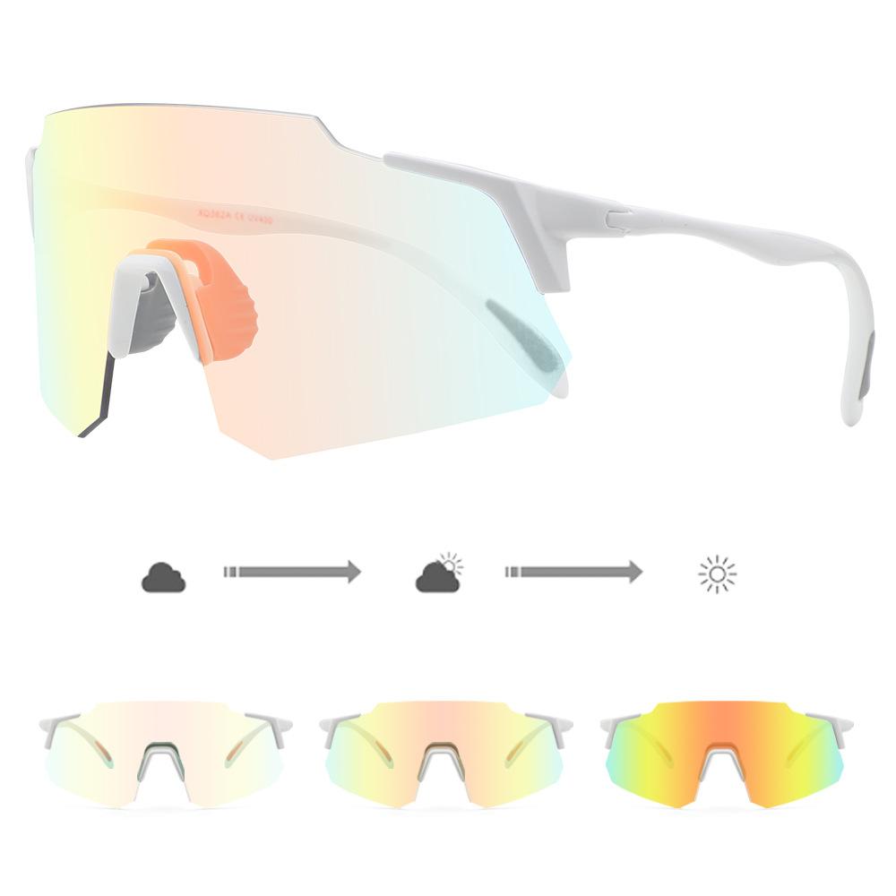 

Hot Photochromic Dazzling Lenses Sports Cycling Glasses Outdoor Men s Women s Marathon Day Night Dual-use Running