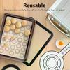 1 Peça 42x29,5cm Tapete de Silicone para Assar para Forno Com 30 Círculos Antiaderente Resistente ao Calor Folhas de Assar Para Assar Biscoito Macaron