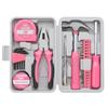 Pink Home Repair Tool Kit Portable Hand Tools Set with Hammer Vise Wrench Screwdriver for DIY Car Emergency
