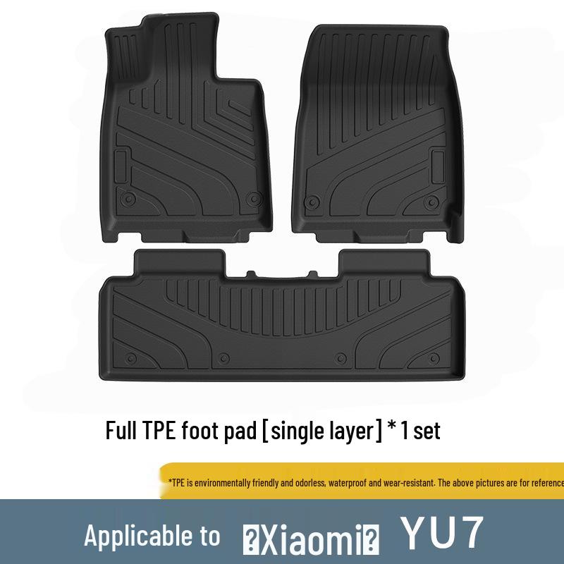 Eco-friendly TPE Floor Mats for Xiaomi YU7: Original Car Color Matching, Odorless, and Interior-Friendly.