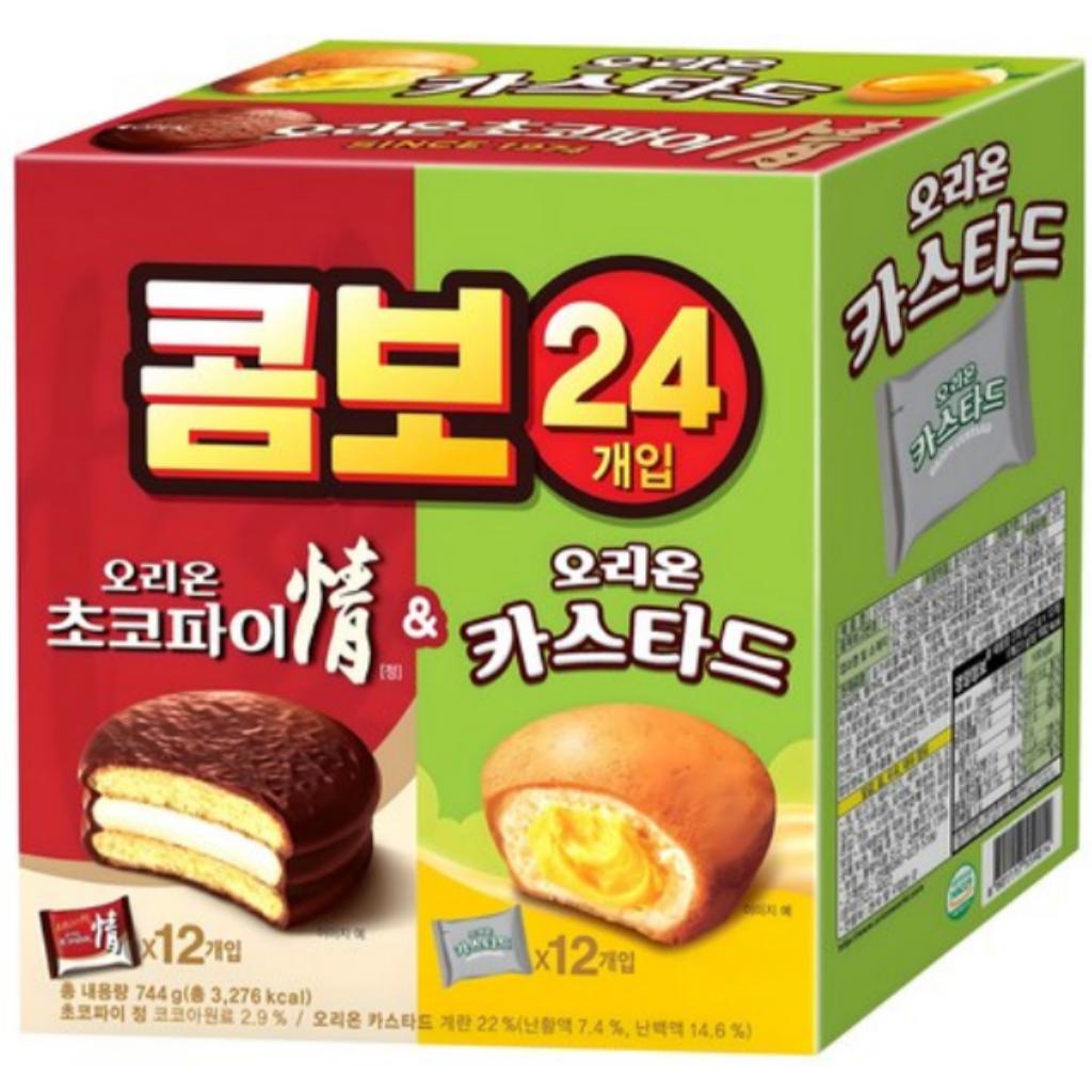 Orion Combo Choco Pie 12p + Custard 12p 744g