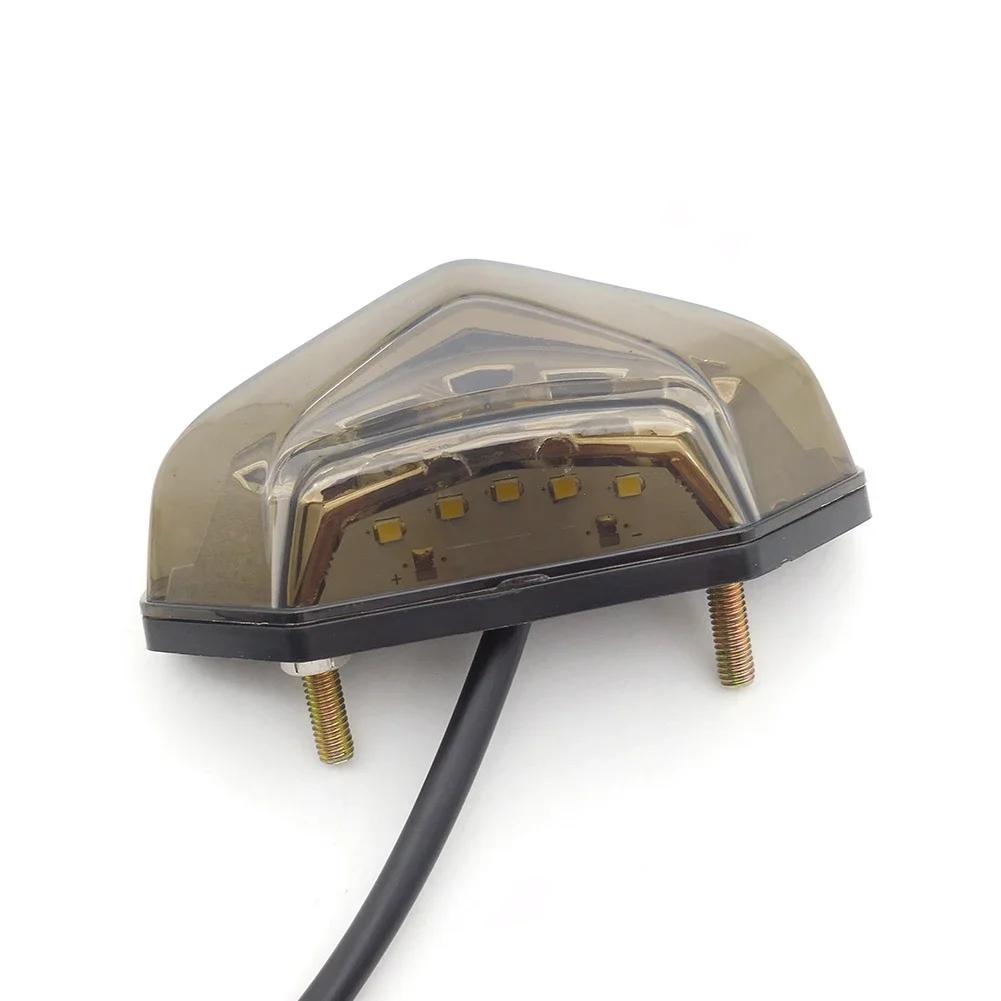 

3 провода светодиодный задний стоп-сигнал мотоцикла красный дымчатый линза задний номерной знак дневной ходовой сигнал универсальный для 12 В скутера чёрный