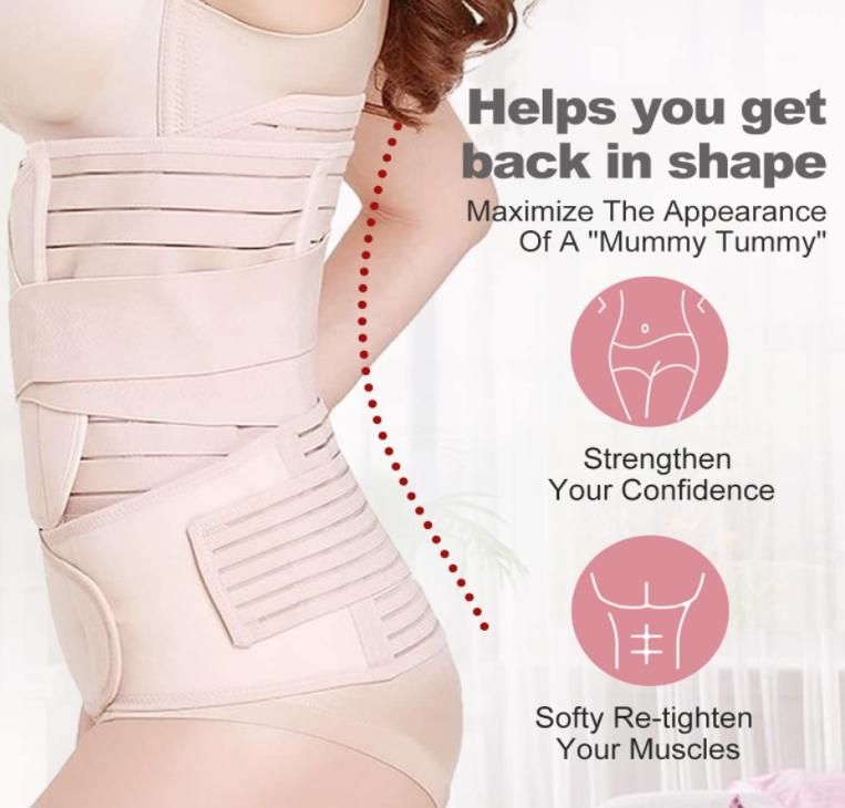 Popular 3 in 1 Postpartum Belt Waist Trainer Slimming Shapewear Abdominal Binder Post Surgery C Section Body Shaper for Women