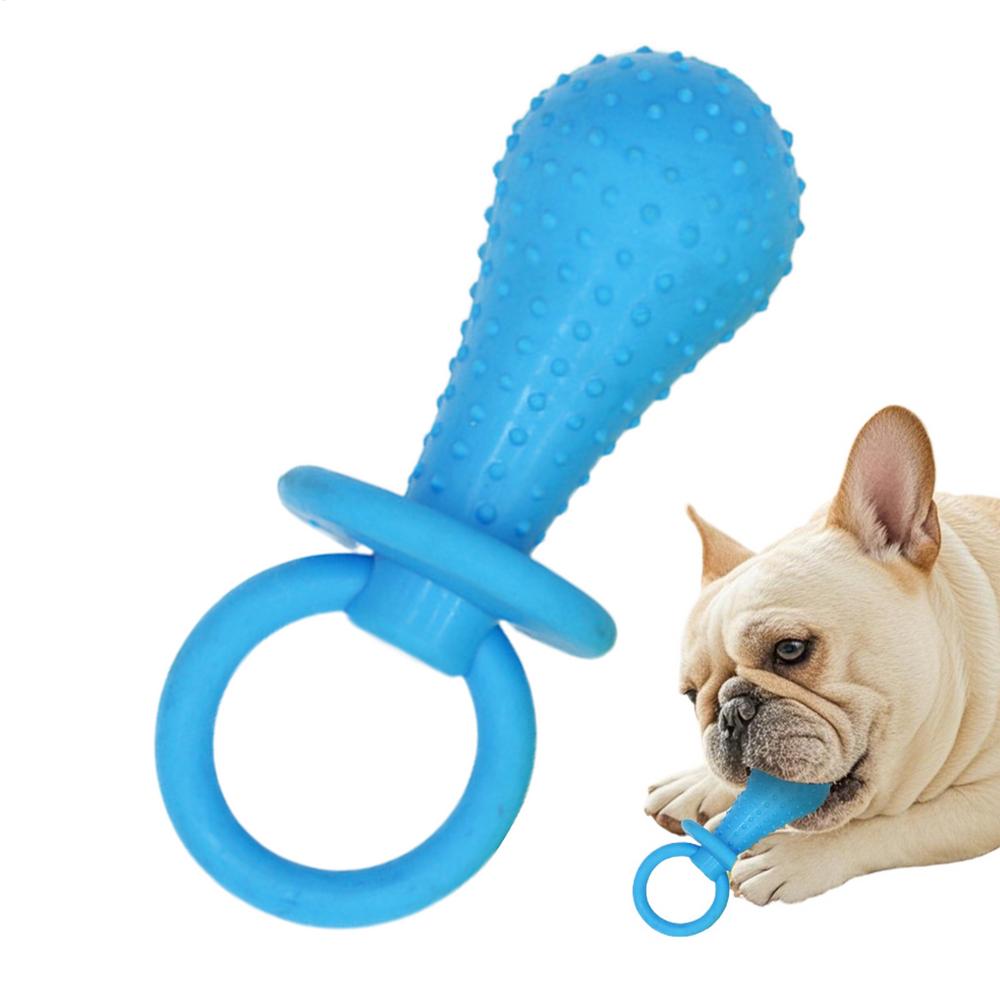 Dog Pacifier Chew Toy Rubber Puppy Teething Pet Pacifier Pet Molar Play Safe Interactive Calming Teether For Dorm Travel Indoor S