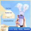 Dual-Head USB Rechargeable Handheld & Desktop Mini Double-Blade Fan
