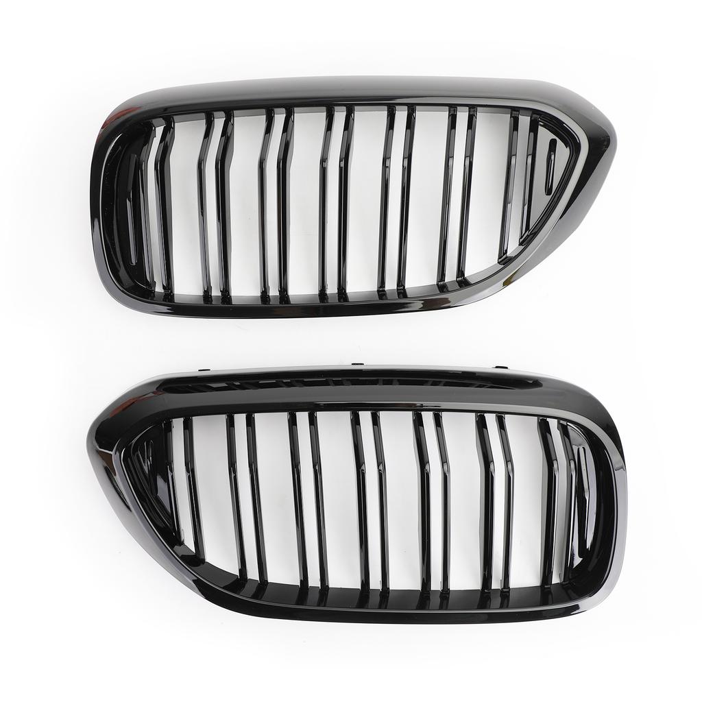 Front Kidney Grille Glossy Black Double Slat For BMW 5Series G30 G31 Sedan 17-19