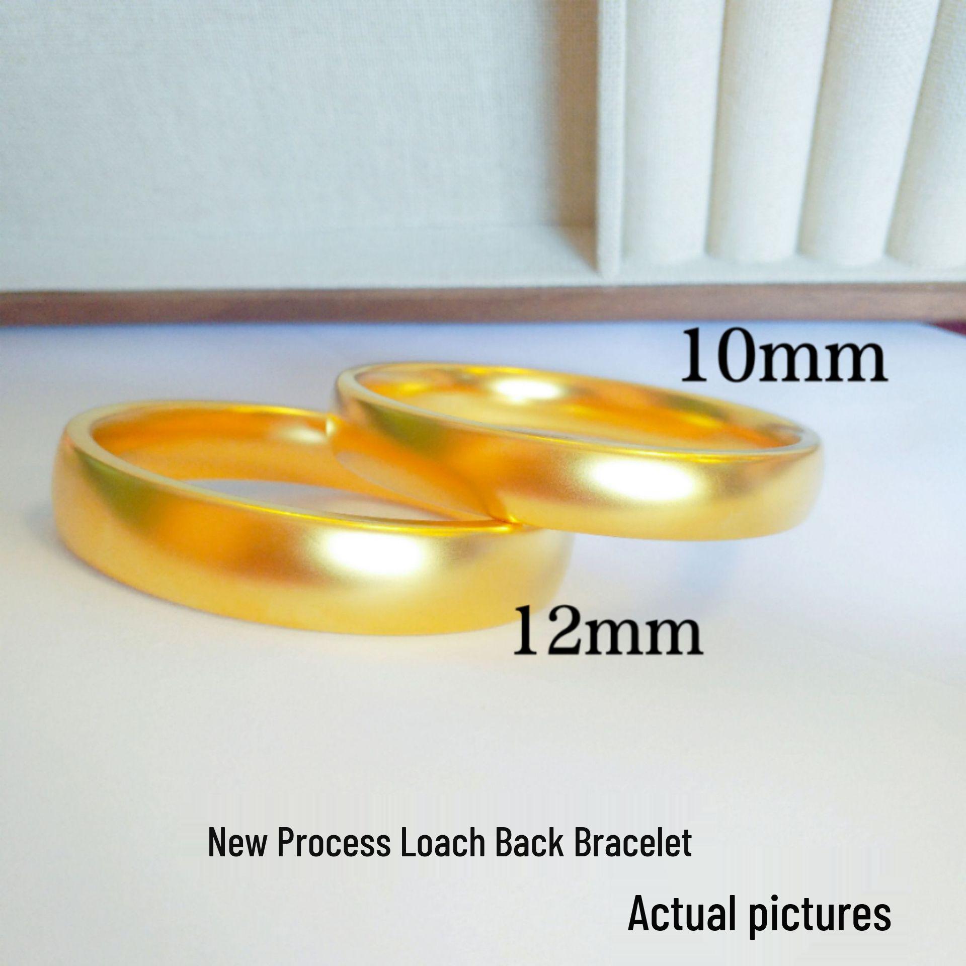 Ретро Широкий Браслет-Браслет Золотого Тона для Женщин: Классический круглый дизайн Size 62