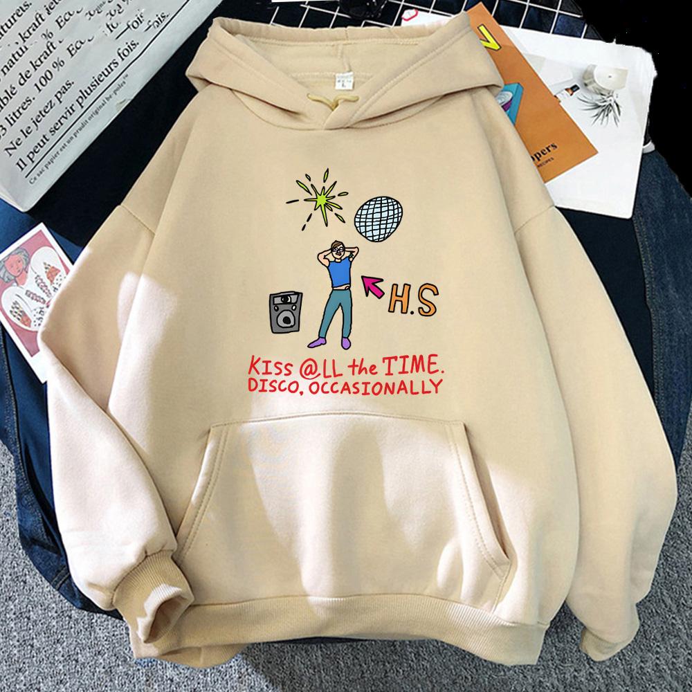 Küss Mich Immer Disco Gelegentlich Klassisch Klassisch KAPUZE HarryStyle 2026 Winter HoheQualität Sweatshirt Harajuku Bequem